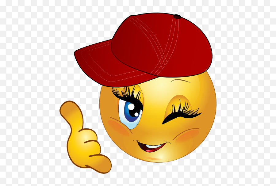 Wink Face Emoticons Png - Smiley Emoji Girl,Wink Png