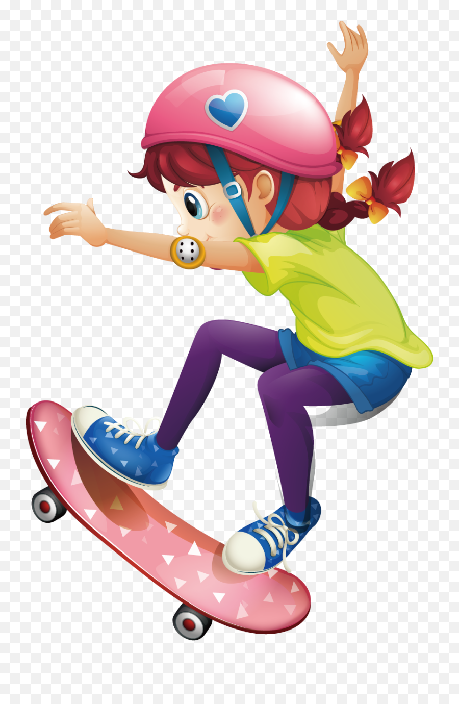 Skateboard Clip Palace - Girl Skateboarding Clipart Free Skateboard Clipart Png,Skateboarding Png
