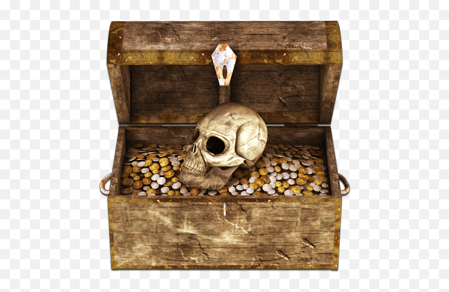 Treasure Chest With Skull Transparent - Treasure Chest With Skull Png,Treasure Chest Transparent