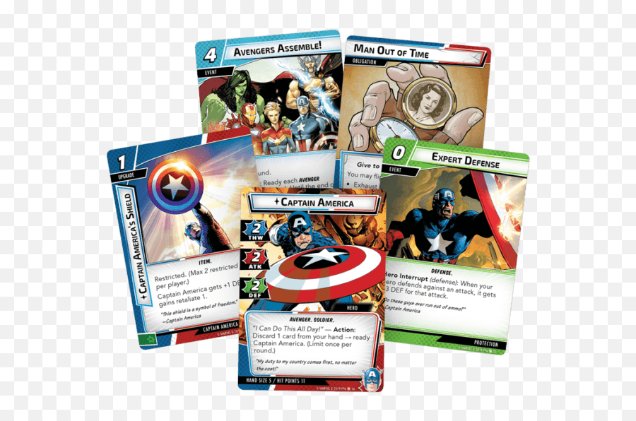 Captain America Protection U0026 Ms Marvel Aggression Decks - Marvel Champions Card Game Captain America Png,Captain America Shield Png