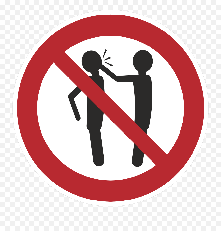 It Okay For A Woman To Slap Her Man - Schlagen Verboten Schild Png,Slap Png