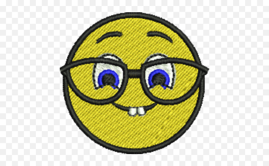 Emoji Smiling With Glasses Iron - On Patch Smile Iron Patch Png,Glasses Emoji Png