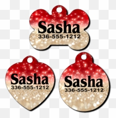 Personalized Red U0026 Gold Sparkles Background Pet Tag For Dogs And Cats - Free Shipping Pt365 Illustration Png,Sparkle Background Png