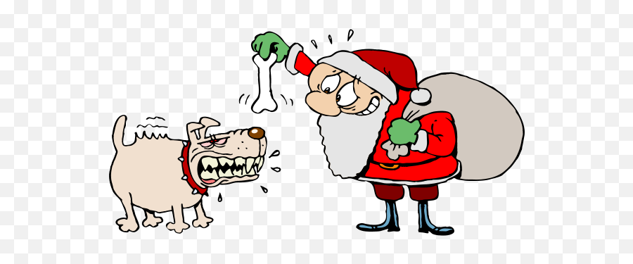 Download Santa And Dog Clipart - Santa Dogs Clipart Png,Mad Dog Png