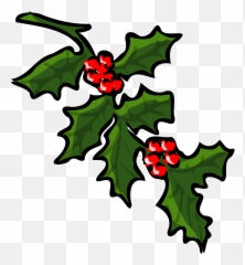 Holly Berries Christmas - Clip Art png