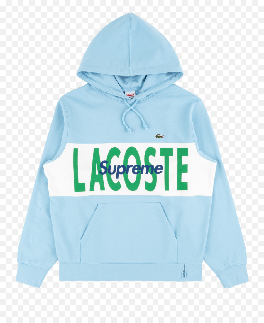 Supreme Lacoste Logo Panel Hoodie Png