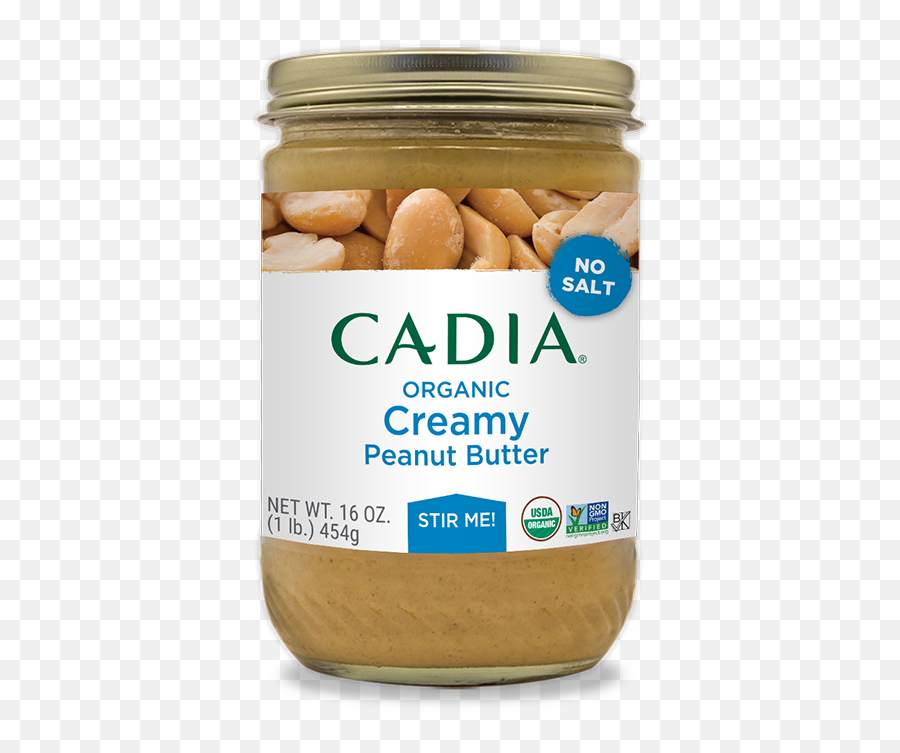 Organic No Salt Creamy Peanut Butter - Cadia Pb Creamy No Salt Png,Peanut Png