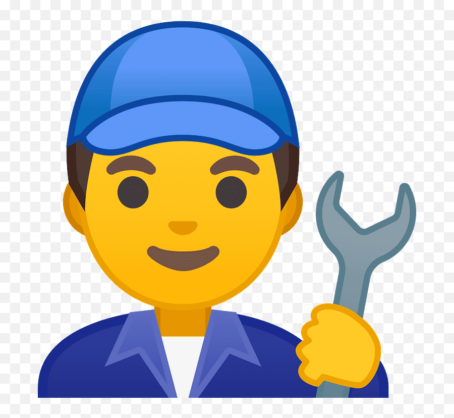 Man Mechanic Emoji Clipart - English Clipart Police Officer Png,Mechanic Png
