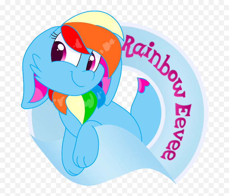 Rainbow Eevee Png - Fictional Character,Cartoon Rainbow Png