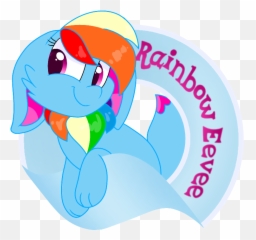 Rainbow Eevee Png - Fictional Character,Cartoon Rainbow Png