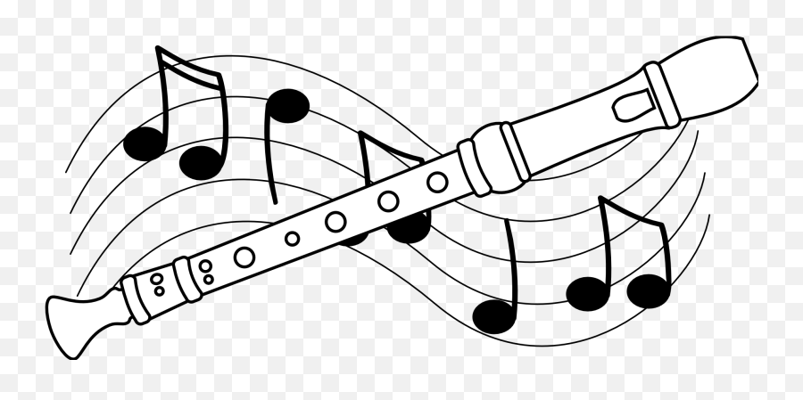 Recorder Instrument Clip Art Png Image - Musical Instruments Clipart Black And White,Recorder Transparent Background