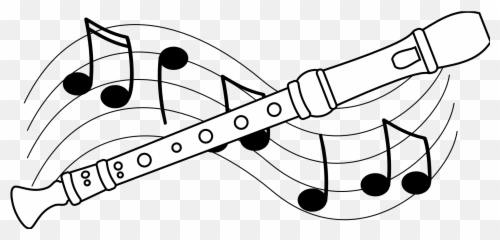 Recorder Instrument Clip Art Png Image - Musical Instruments Clipart Black And White,Recorder Transparent Background