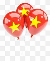 Three Balloons - Png Flag Of Brazil Balloon,Vietnam Flag Png