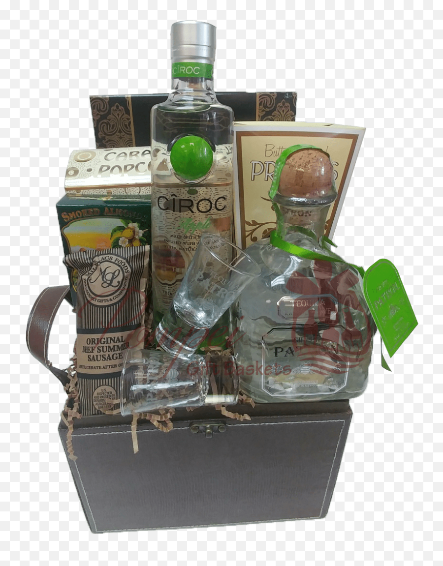 Give Me The Green Light Liquor Gift Basket - Barware Png,Patron Bottle Png