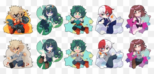 Hero Academia Chibi Transparent Png - Boku No Hero Academia Chibi,Deku Png