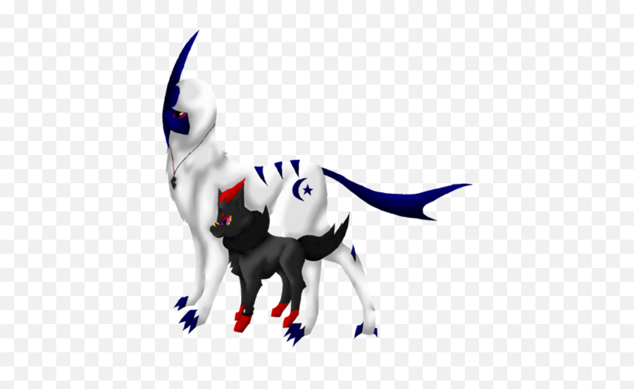 Crescent And Azura The Absol Zoruastark Sinnoh - Fictional Character Png,Absol Png