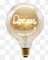 Dream Light Bulb These Bulbs Feature Words Like - Compact Fluorescent Lamp Png,Light Bulbs Png