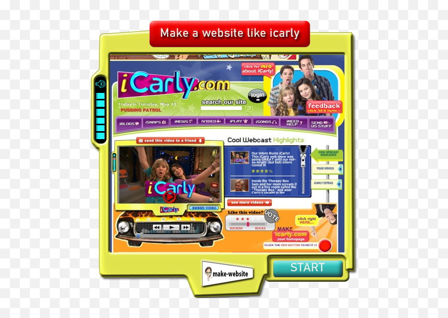 How To Make A Website Like Icarly - Icarly Com Icarly Website Png,Icarly Logo