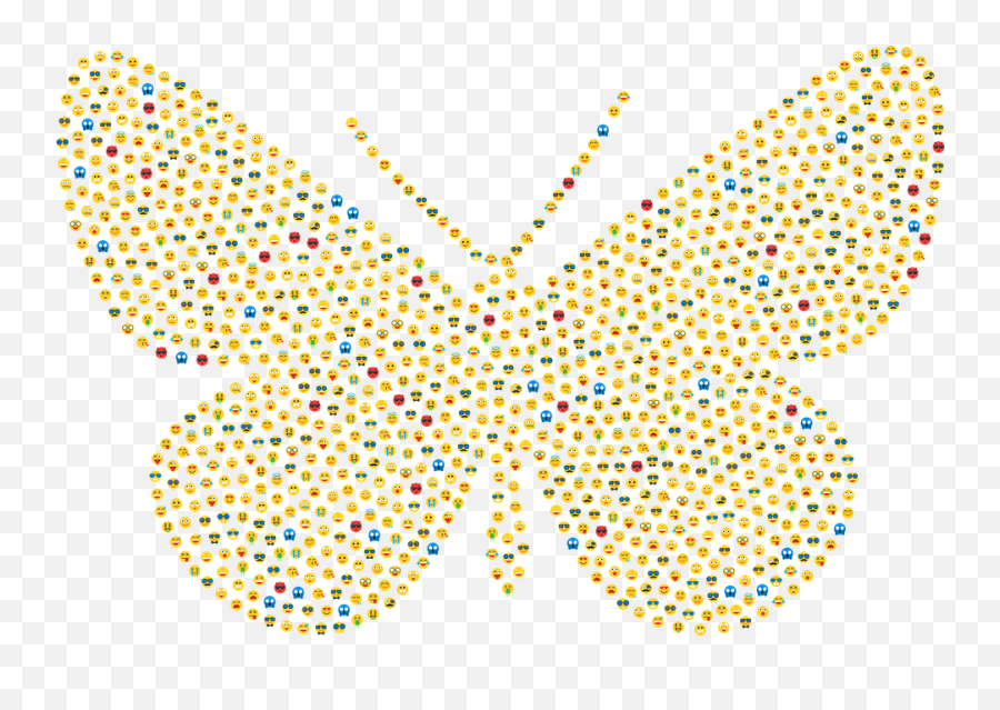 Butterfly Emoji Emoticons - Dotty Pattern Png,Butterfly Emoji Png