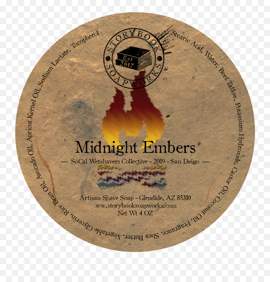 Midnight Embers Shave Soap Storybook Png Fire