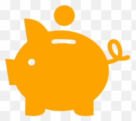 Orange Piggy Bank 2 Icon - Free orange icons Piggy Bank Clipart Green png