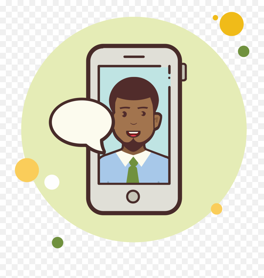 Download Hd Man With Green Tie Messaging Icon Transparent - No Phone Call Icon Transparent Background Png,Messaging Icon