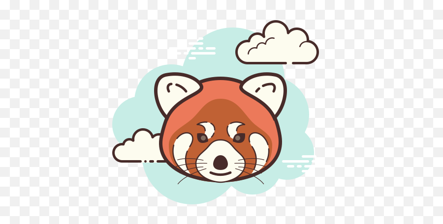 Red Panda Icon In Cloud Style - Discord Cloud Logo Png,Panda Bear Icon