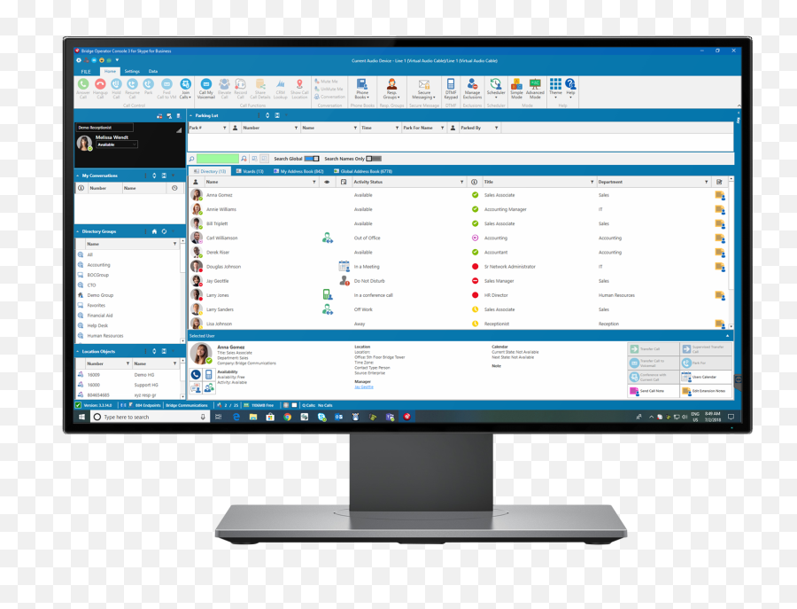 Bridge Operator Console - Attendant Console For Skype For Lcd Png,Microsoft Lync Icon Shortcuts