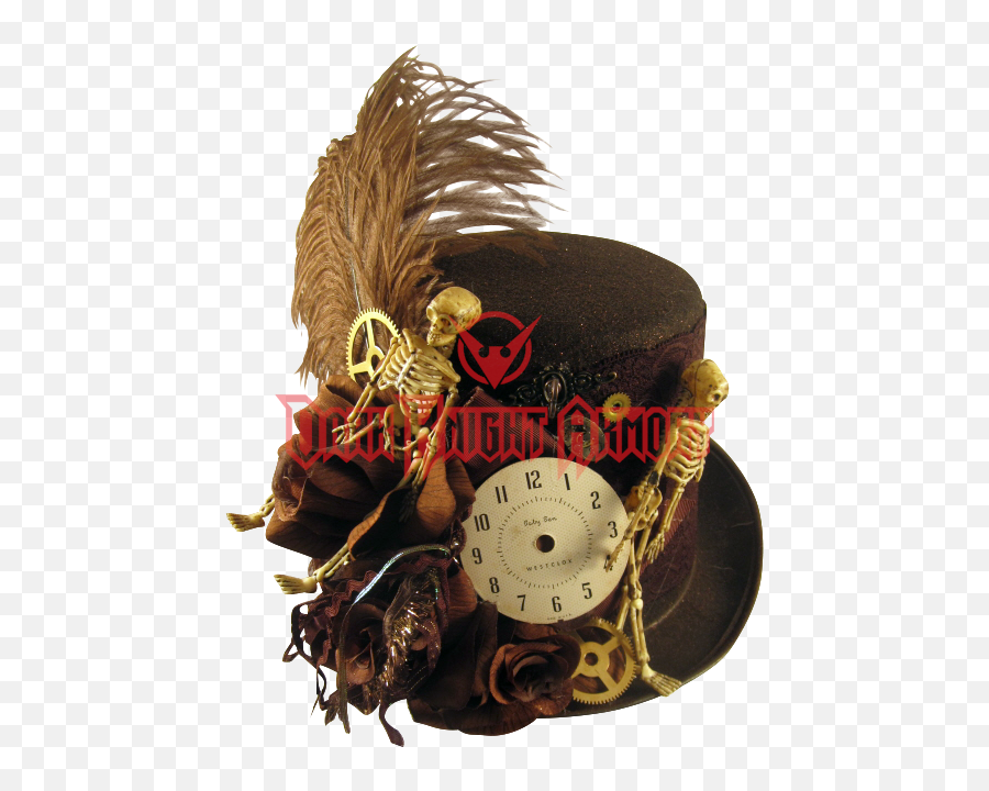 Brown Tall Skeletal Steampunk Riding Hat Mad Hatter - Clip Sombreros Del Sombrerero Loco Png,Steampunk Png