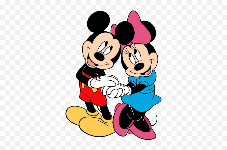 Mickey Minnie Holding Hands - Mickey Minnie Mouse Hd Png,Mickey And Minnie Png