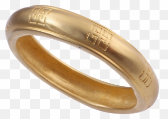 Classic Givenchy 80s Gold - Tone Logo Bangle Bangles png