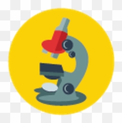 Microscope Science Icons Yellow And Blue Clipart The Arts - Science Art png