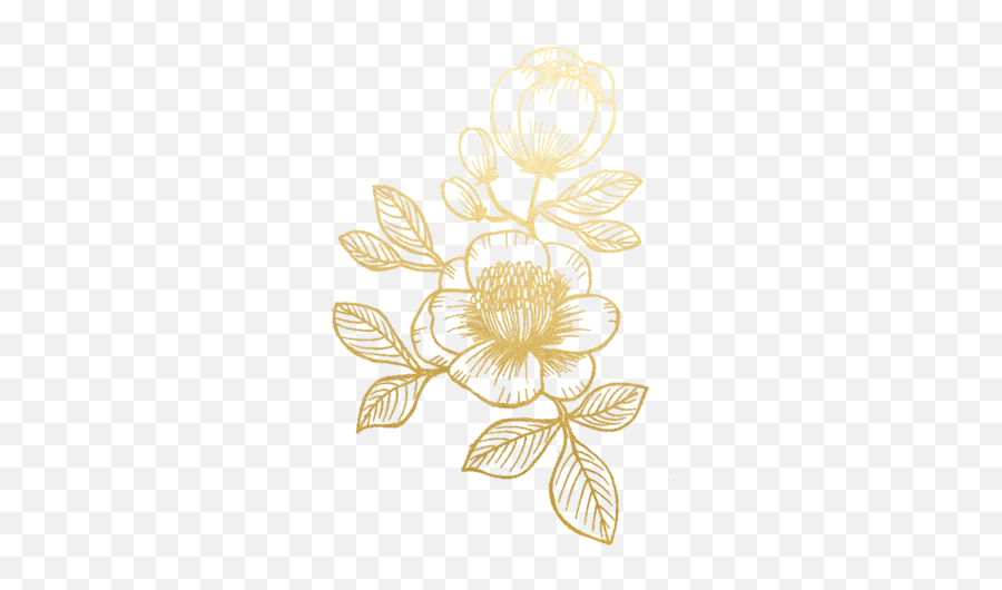 Temporary Tattoo Clipart Png 50 Stunning Cliparts Ttcp - Gold Flower Transparent Background,Flower Tattoo Png