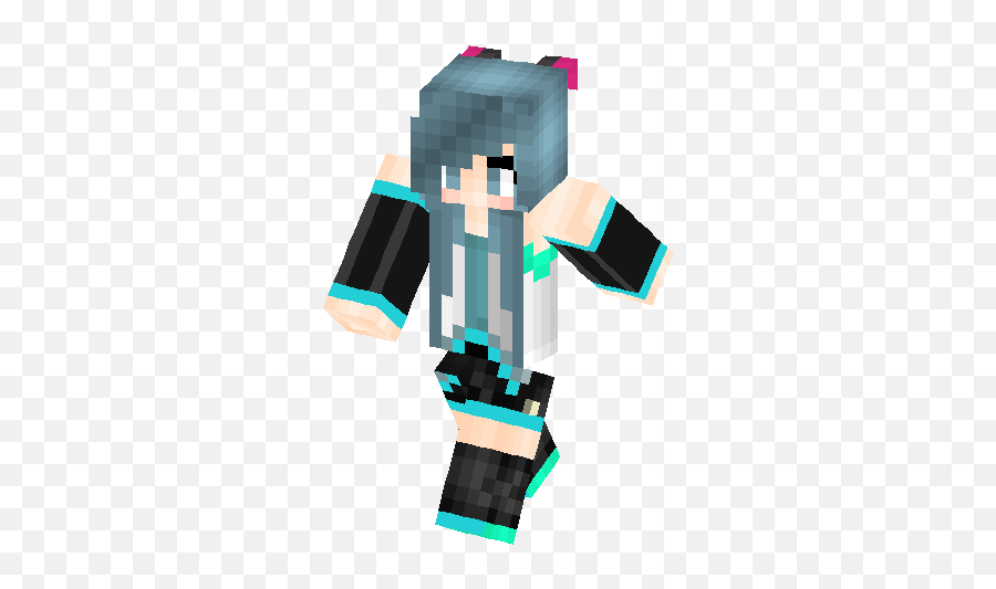 Hatsune Miku Skin Minecraft Skins - Clip Art Png,Hatsune Miku Png