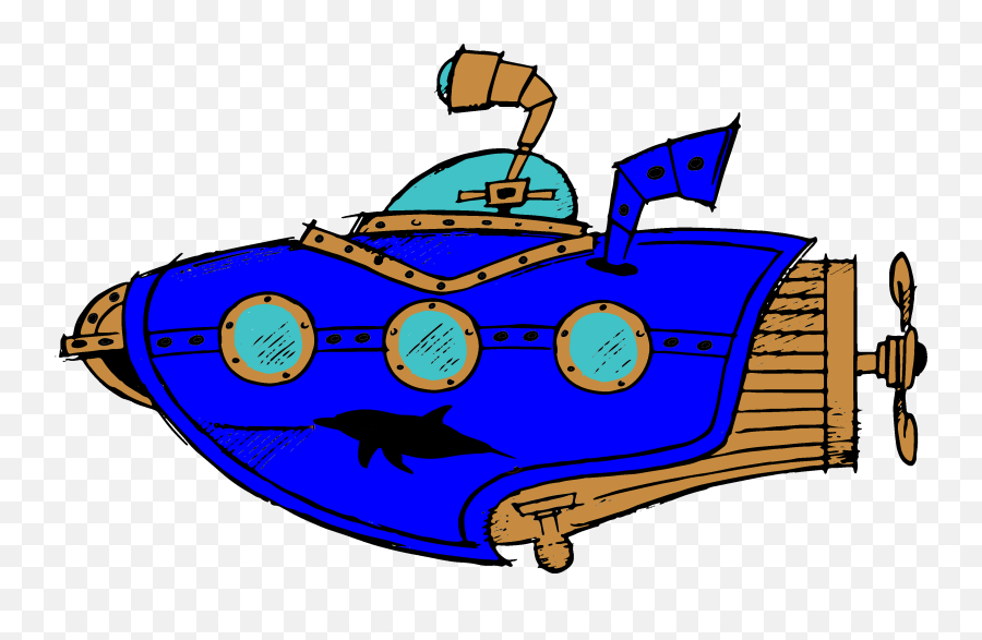 Submarine Clipart Blue - Clip Art Png,Submarine Png