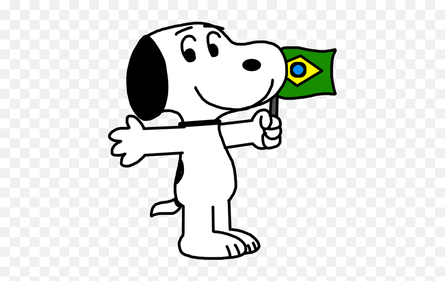 Snoopy With Brazil Flag - Snoopy Brazil Transparent Snoopy Brazil Png,Brazil Flag Png
