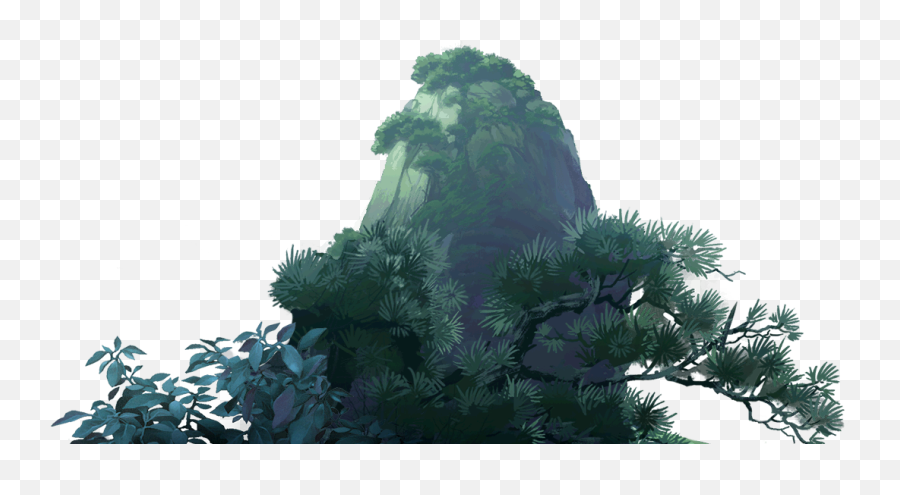 Download Mountain Trees Landscape Chinese Asian Ftestickers - Png Mountain Trees,Asian Png