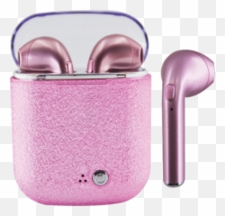 Pink Glitter Ear Buds - Earbuds png