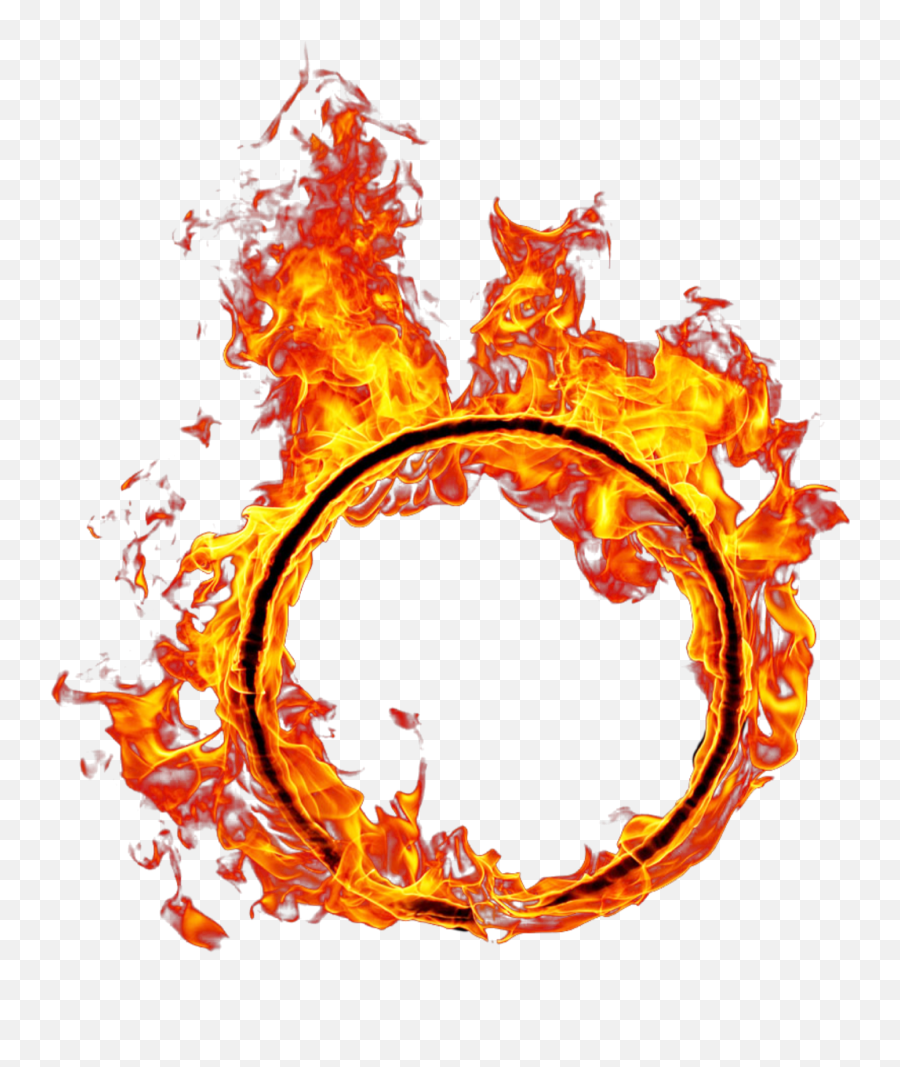 Freetoedit Fire Flame Sticker By Kay Fernández - Circle Fire Frame Png,Flame Circle Png