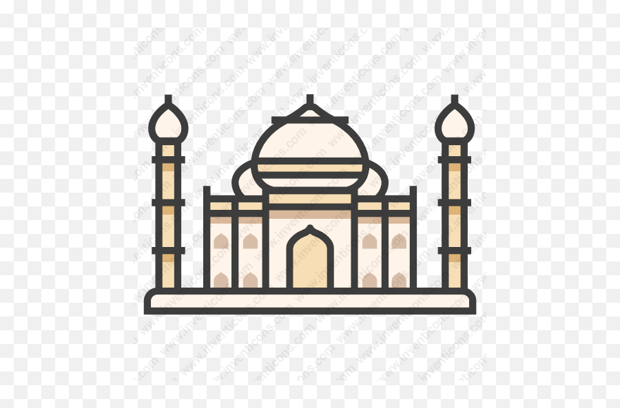 Download Taj Mahal Vector Icon - Taj Mahal Icon Png,Taj Mahal Png