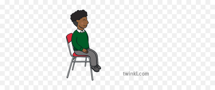 Chair Boy Child Classroom Phonics Family - Sitting In Classroom Chair Png,School Chair Png