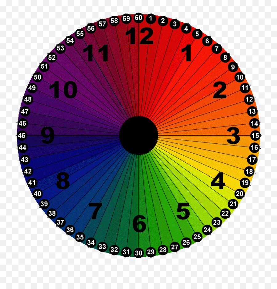 Clock With Minutes Template - Colorful Clock Without Hands Colorful Clock Without Hands Png,Clock Hands Png