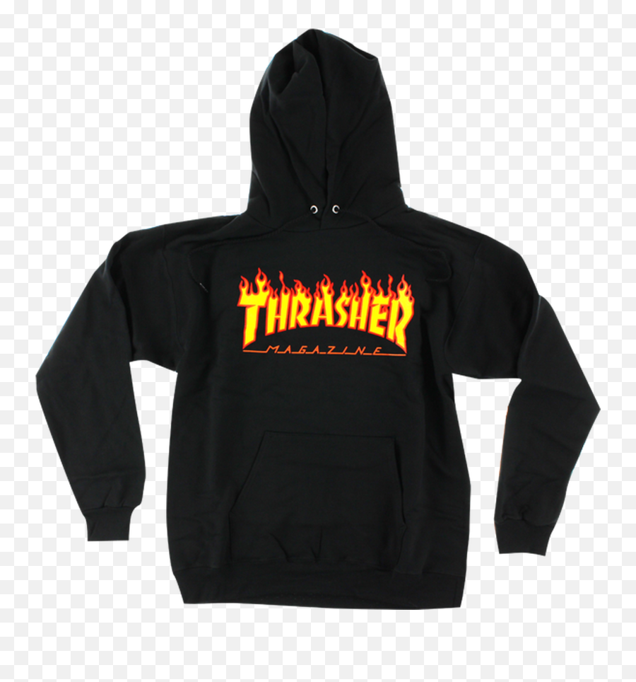Thrasher Magazine Flame Logo Pullover Sweatshirt Available In 4 Colors Png Font