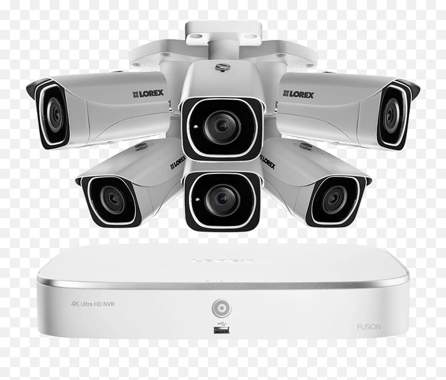 4k Ip Camera System With 6 Ultra Hd Metal Cameras 130ft - 4k Ip Security Camera System Png,Png Camera