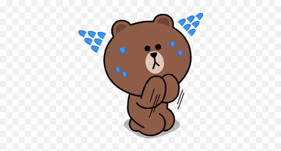 Line Friends Stickers 1 Whatsapp - Brown Bear Cony Bunny Png,Line Stickers Transparent