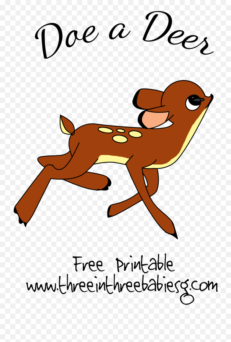 Download Hd Pin It - Doe A Deer Poem Transparent Png Image Portable Network Graphics,Doe Png