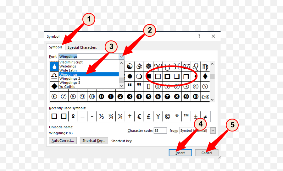 How To Insert A Checkbox In Word - Officebeginner Png,Tick Icon Word