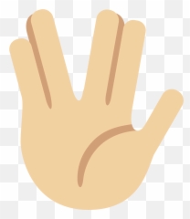 Filetwemoji2 1f596 - 1f3fcsvg Wikimedia Commons Hand Emoji Star Trek png