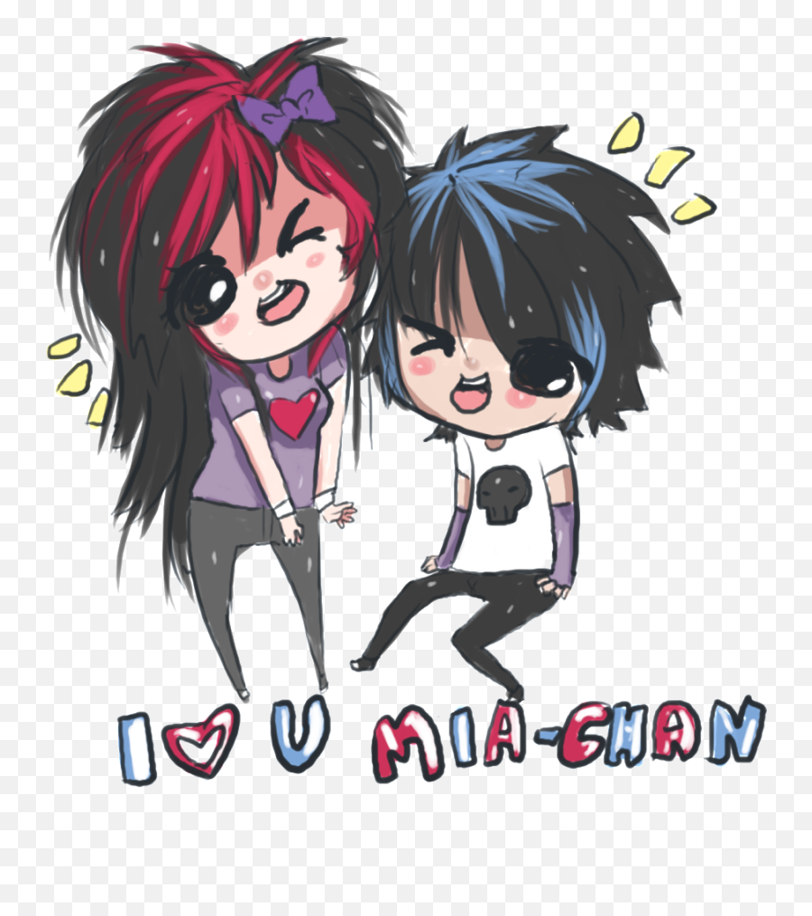 Best Friends Chibi Photo - Scene Drawings Png,Emo Png - free transparent  png images 