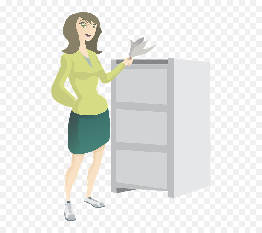 Cleaning File Cabinet Woman - Free Vector Graphic On Pixabay Standing Png,Cleaning Icon Free Vector
